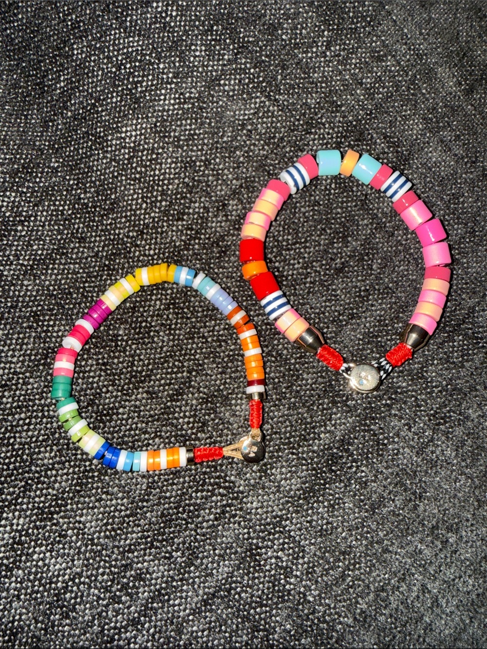 Colorful Heishi Beaded Bracelet Duo - Kids size